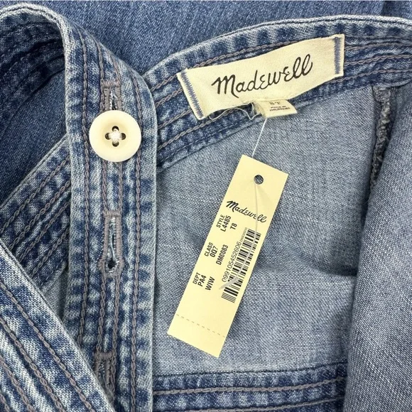 Madewell Blue Denim Midi Dress - Picture 6 of 10